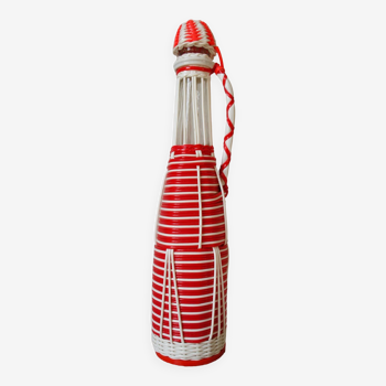 Scoubidou bottle. Spain, circa 1960