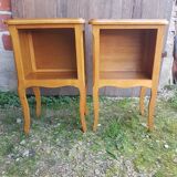 Pair of bedside nightstands with vintage wooden case