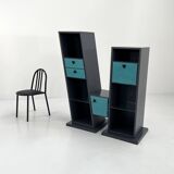 Postmodern freestanding bookcase, 1980s