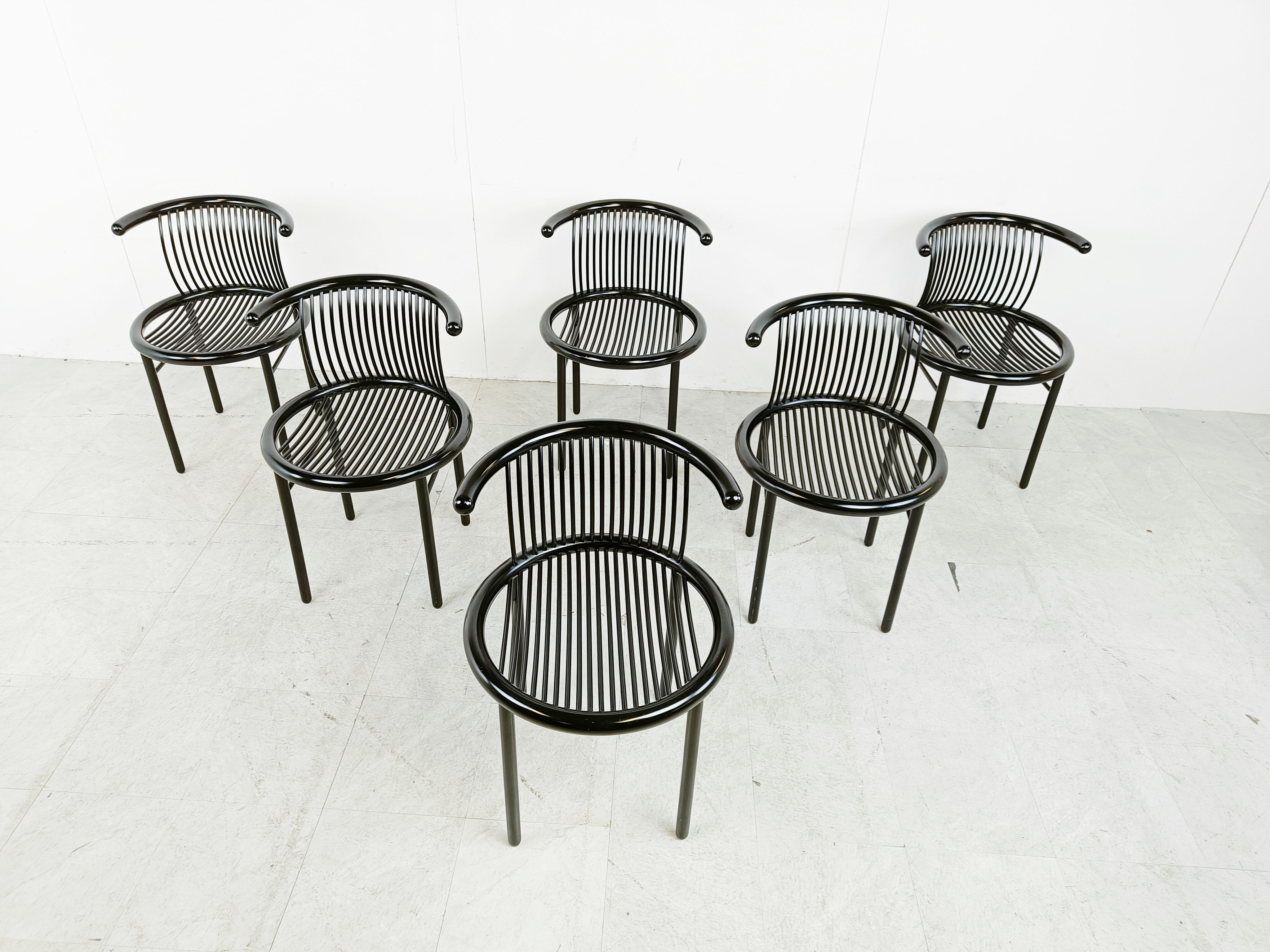 Set de 6 chaises vintage « CIRCO » par Jutta & Herbert Ohl pour Lübke 1980s