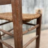 Paire de chaises en bois brut