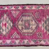 Vintage Turkish  Tribal Runner 355x90 cm veg dye wool rug tribal, handmade