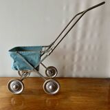 Poussette vintage pliable pour poupée