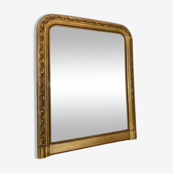 Miroir louis philippe en bois et stuc doré xix siècle