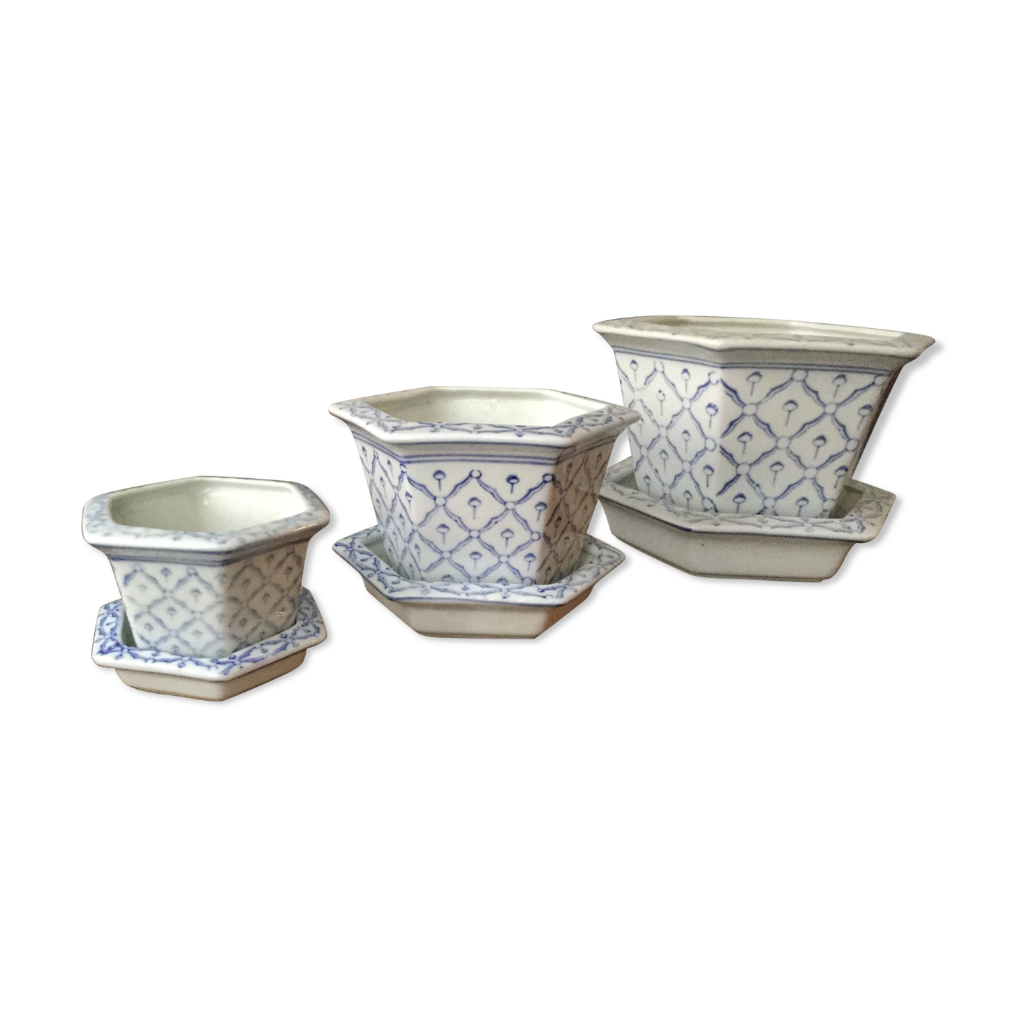 Serie de 3 cache-pots chinois