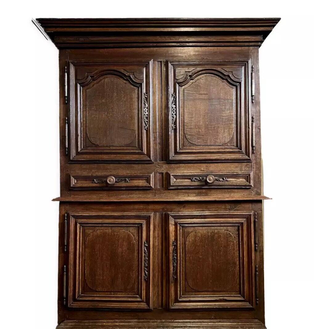 Louis XIII period cabinet in solid oak