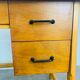 1950s wooden desk reconstruction, vintage