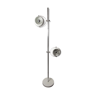 Lampadire 2 white balls restored 70s