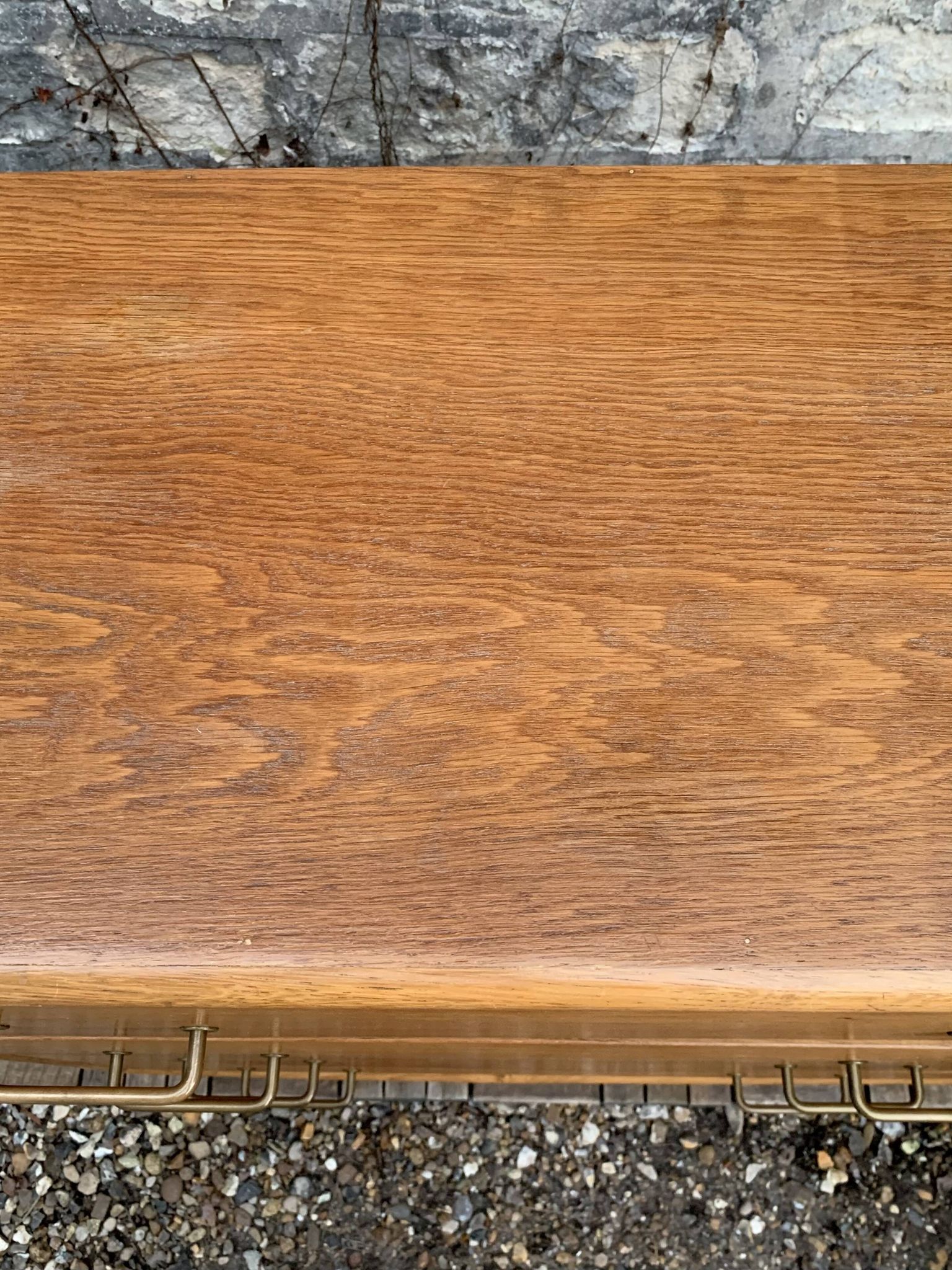 Vintage chest of drawers with compass feet, oak, original patina, 1950s