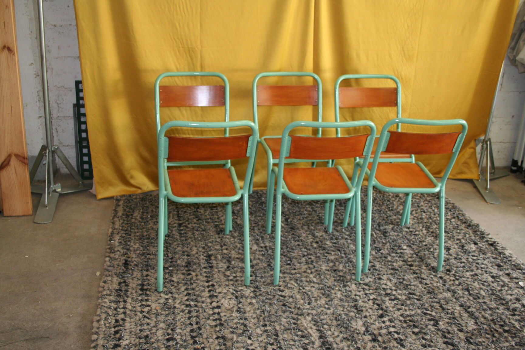 6 industrial chairs