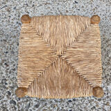 Straw and wood stool