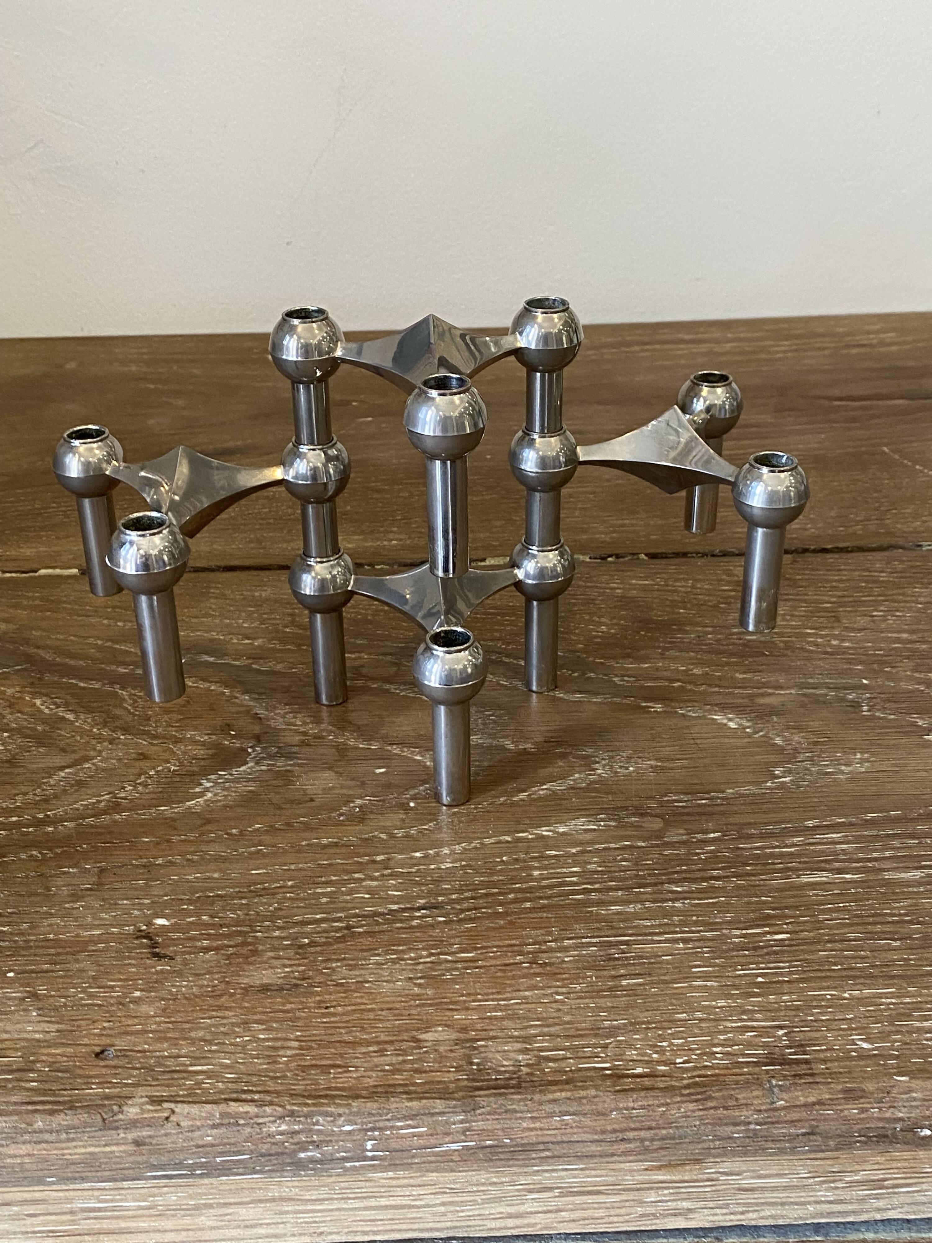 Set of 4 modular s22 candle holders nagel vintage 1970