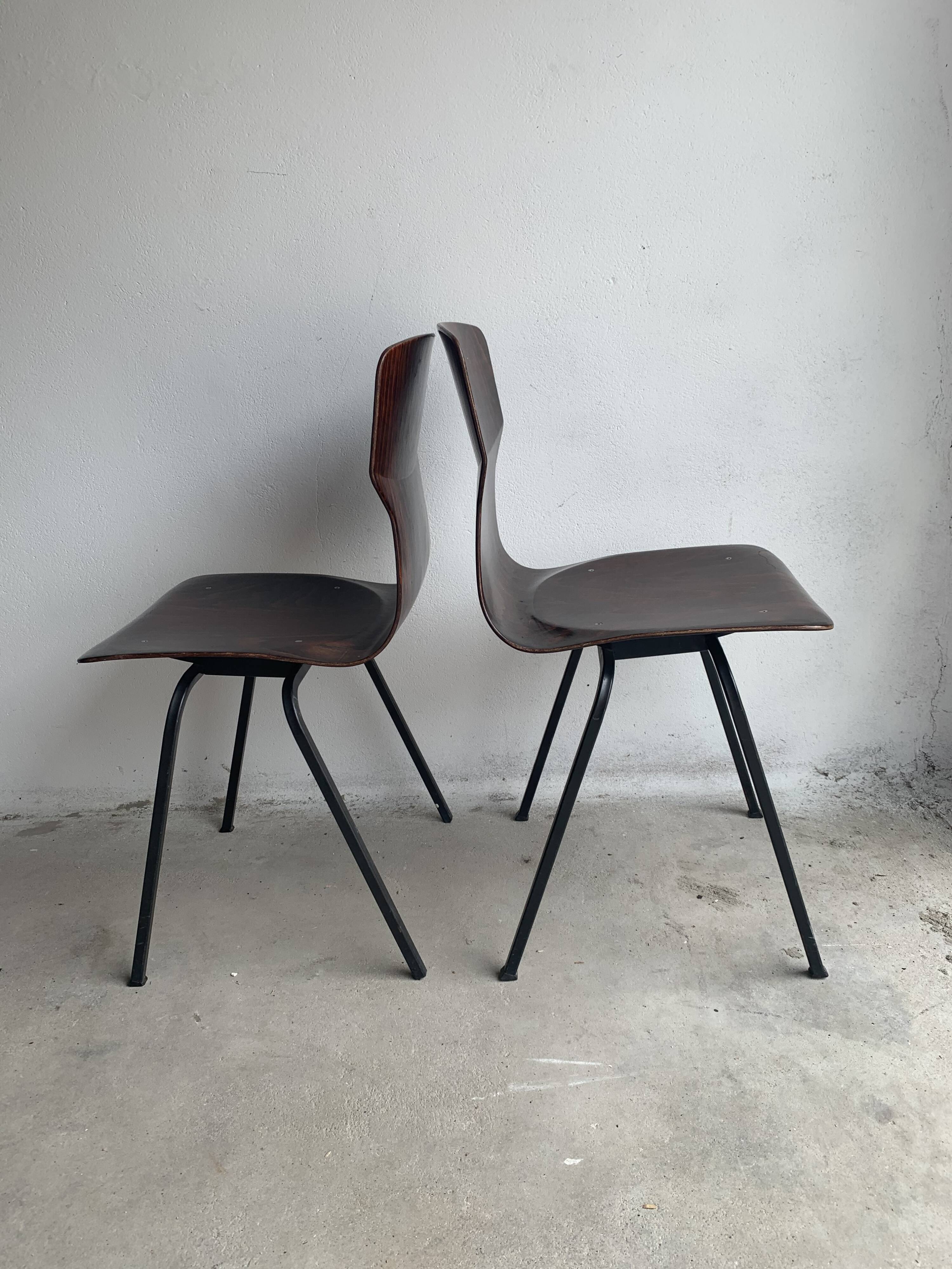 Set of 6 rosewood chairs Eromes