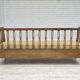 1970s, Swedish drop arm sofa/daybed, furniture fabric, oak wood.