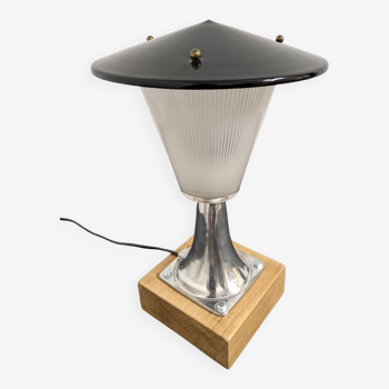Lampe en verre holophane des années 50/60