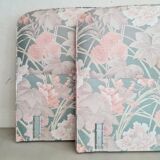 Têtes de lit paire vintage fleuries rose