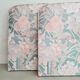 Têtes de lit paire vintage fleuries rose