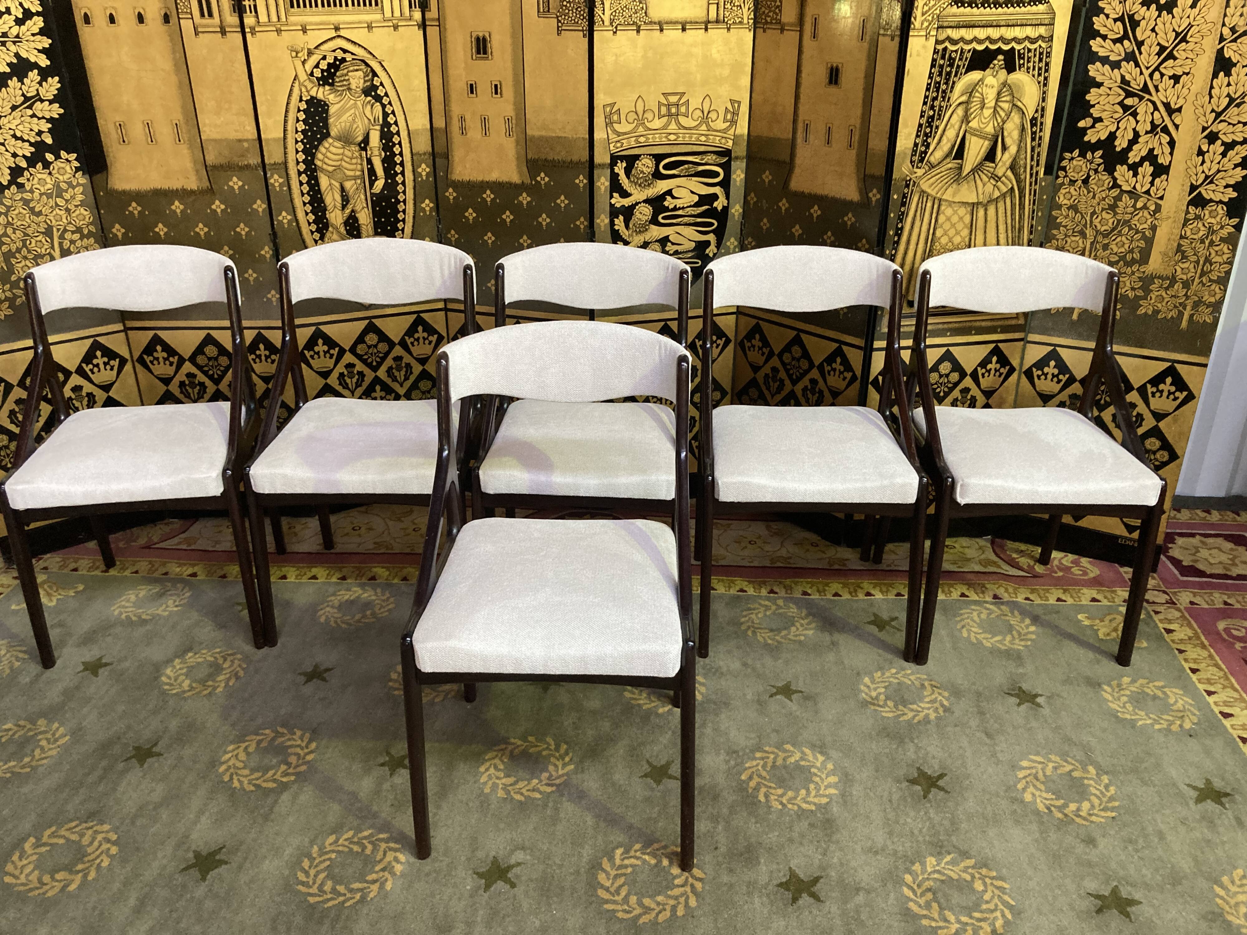 6 chairs 70s mahogany