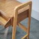 1960s Czech Oak Side Table with Integrated Storage Drawer