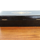 Glove box in ball marquetry