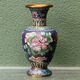 Vase in cloisonné enamel, China, peonies, birds