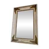Antique Napoleon III giltwood French wall mirror, 19th century