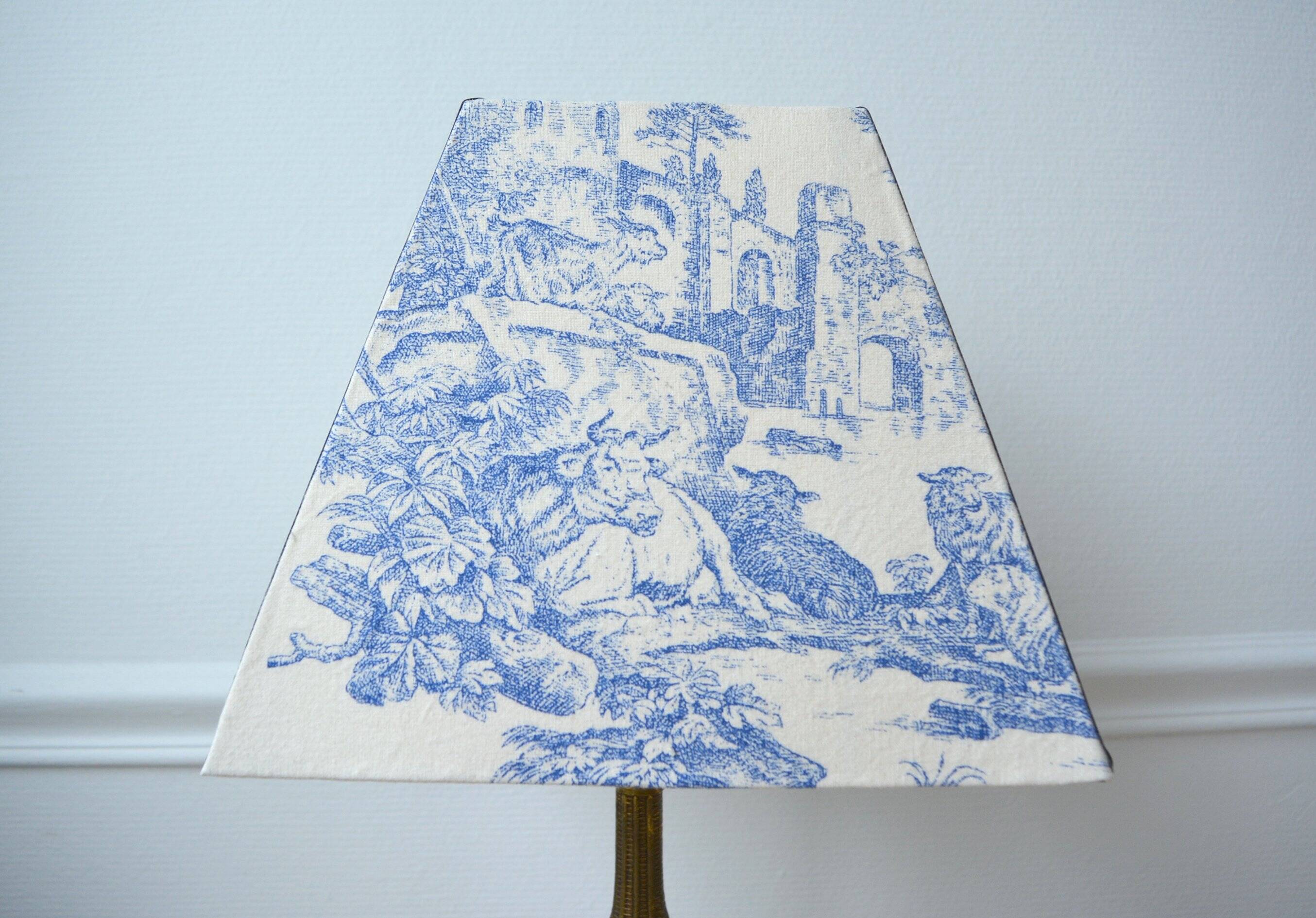 Blue toile de Jouy lampshade