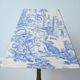 Blue toile de Jouy lampshade