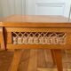 Bedside wood and rattan