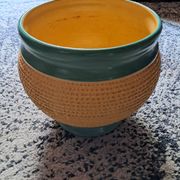 Cache-pot vintage en céramique effet tressé