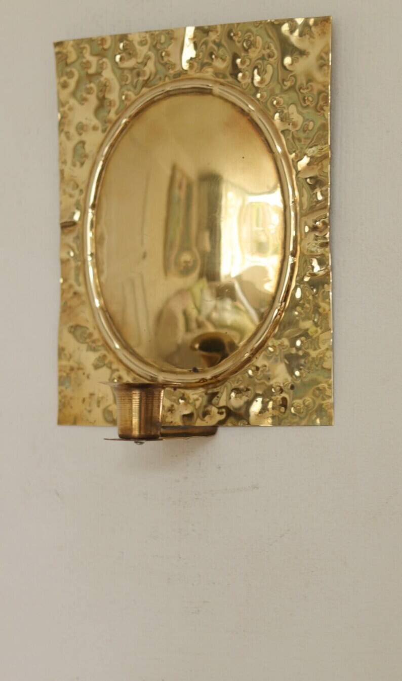 Pair of Swedish Brass Wall Sconces