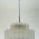 3-tier 1960s vintage mid century doria ice glass CHANDELIER with 45 glasses