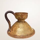 Handcrafted stoneware candle holder