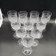 Set of 10 glasses of Saint Louis crystal wine engraved ribbon and flowers