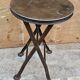 Old industrial folding steel stool