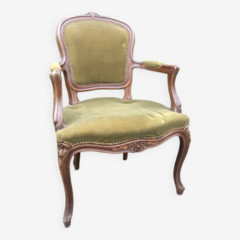 Green Louis XV style armchair