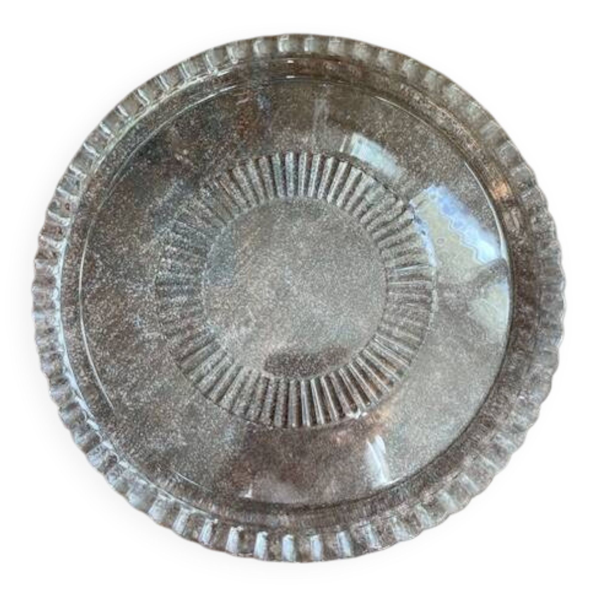 Vintage glass pie dish or tray arcoroc