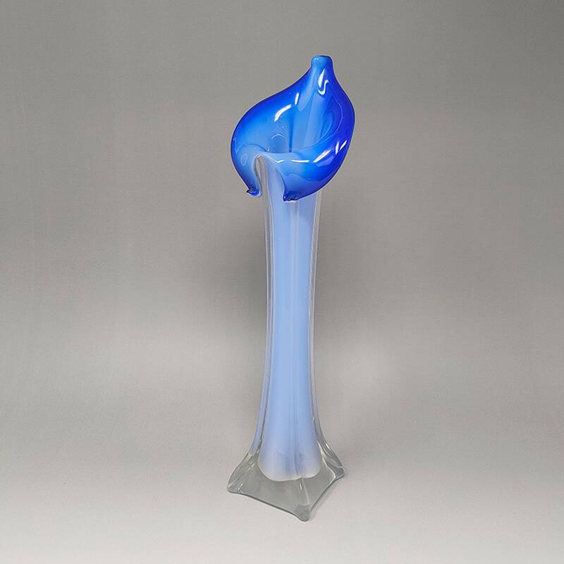 1960s Astonishing Jack in the Pulpit "Calla Lily" vase in Murano Glass