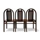Set of 3 black Baumann chairs, Argos model.