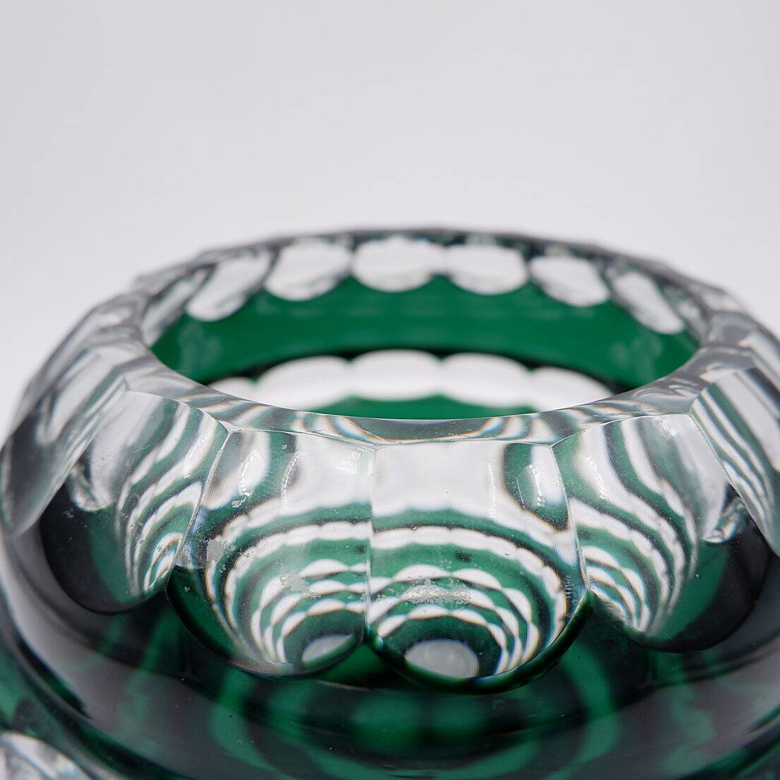 Val Saint Lambert Crystal Art Deco Vase