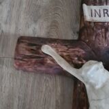 Polychrome Christ, nineteenth crown in patinated plaster