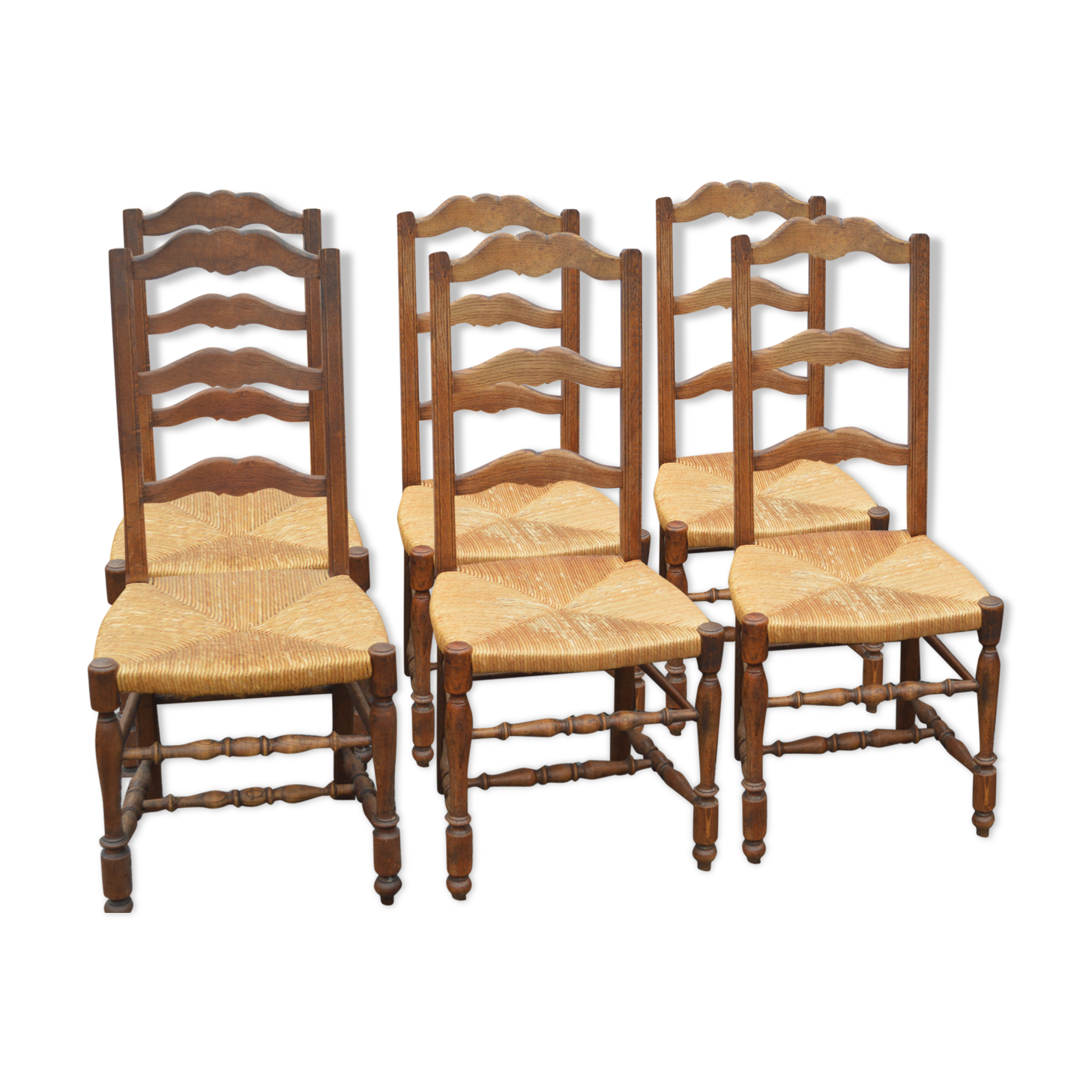 Mulched oak chairs