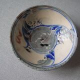 Old small bowl in enamelled terracotta, old earthenware