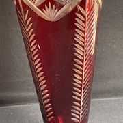 Vase balustre - cristal soufflé taillé