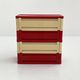 White and red cabinet model “4964” by Olaf Von Bohr for Kartell, 1970