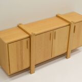 Oak brutalist sideboard, Belgium.