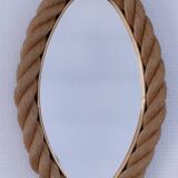 oval mirror braided cord dlg audoux minet 1960s