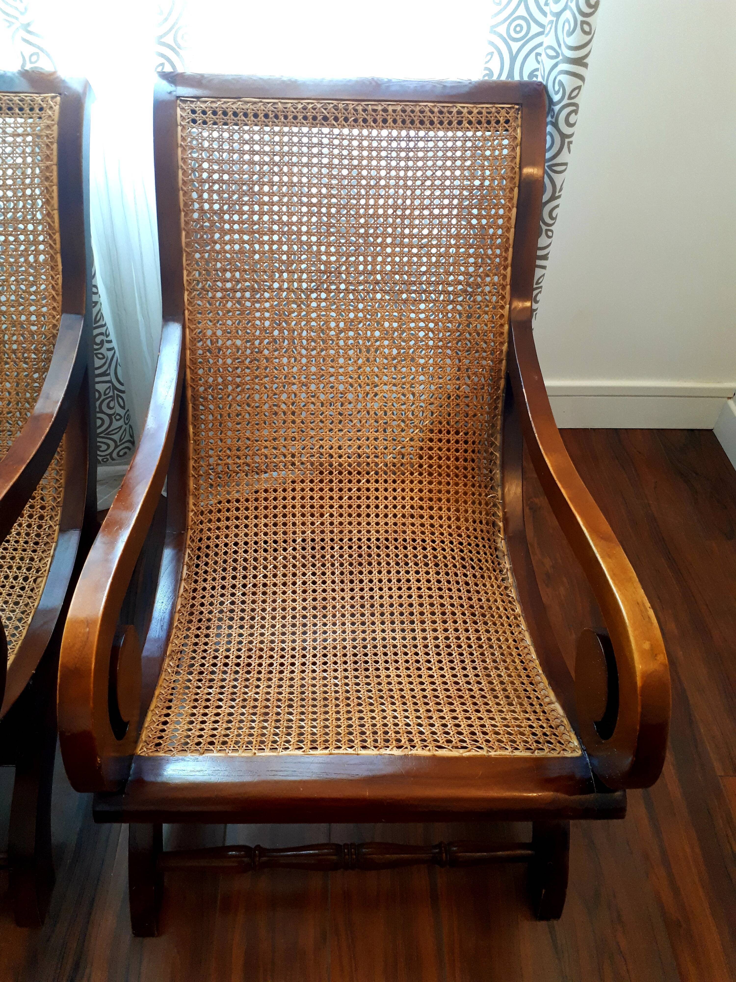 Pair of armchairs English style colonial