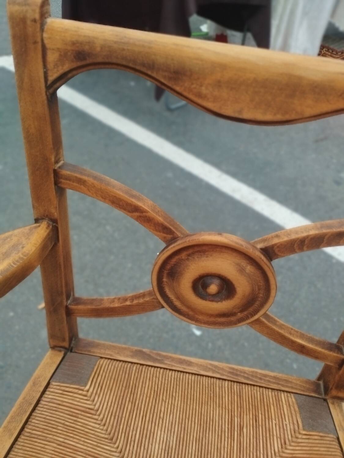 Pair of antique vintage Louis XVI style armchairs