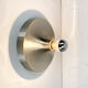 Brushed aluminum space age wall lamp, Flush Light, Germany 1960-70